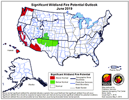 Significant Wildland Fire Potential Outlook - June 2019