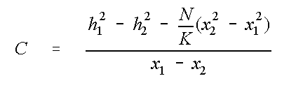 Equation for constant C