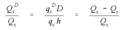 Equation for flow above and below streamline