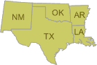 Map of EPA Region 6
