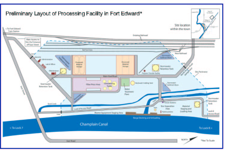 Primary Layout of Processing Facility in Fort Edward