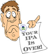 Person holding paper with EPA logo and text, "Your IPA is over!"