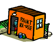 Paint storage area