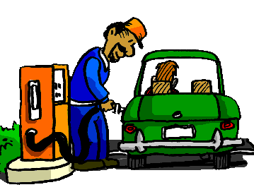 Person filling up car's gas tank at a station.