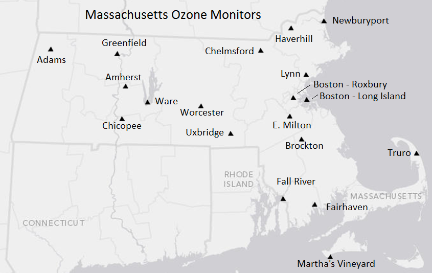 Massachusetts Ozone Monitors