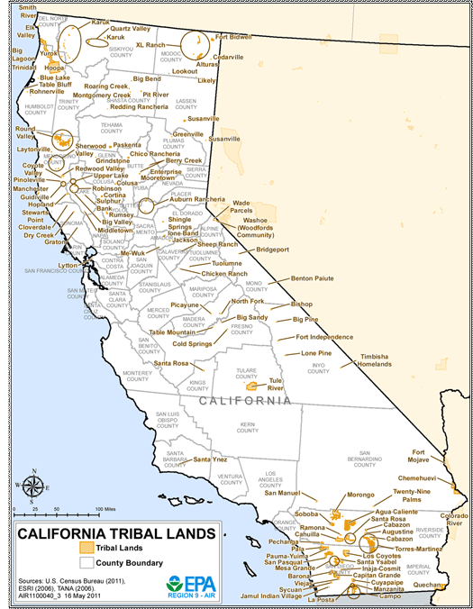Map of California Tribal Lands