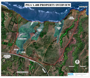 Aerial photo overview of Pila'a 400 Property