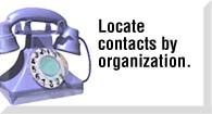 Locate contacts by organization