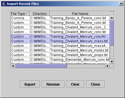 Screenshot for Import Recent Files