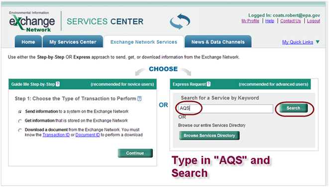 ENSC search AQS