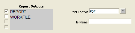 Report output and format